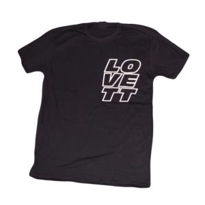 Black with Stacked Logo T-Shirt